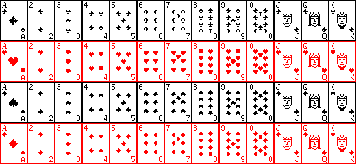 52 cards